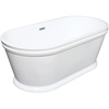 image:imageKingston Brass VTPDE602922 Aqua Eden 60 Acrylic Double Ended Pedestal Tub with Drain Glossy White