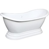 image:imageKingston Brass VTPDS602827 Aqua Eden 60 Acrylic Double Slipper Pedestal Tub Glossy White