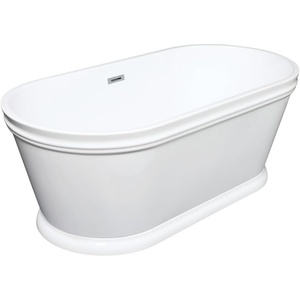 image:imageKingston Brass VTPDE602922 Aqua Eden 60 Acrylic Double Ended Pedestal Tub with Drain Glossy White