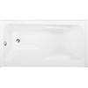 image:imageAqua Eden CVTAP543023L0 54 Acrylic Rectangular 3Wall Alcove Tub with Armrests Left Hand Drain Glossy WhiteMatte BlackGlossy WhiteBrushed Nickel