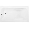 image:imageAqua Eden CVTAP543023L0 54 Acrylic Rectangular 3Wall Alcove Tub with Armrests Left Hand Drain Glossy WhiteMatte BlackGlossy WhiteMatte Black