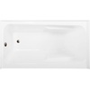 image:imageAqua Eden CVTAP543023L0 54 Acrylic Rectangular 3Wall Alcove Tub with Armrests Left Hand Drain Glossy WhiteMatte BlackGlossy WhiteOil Rubbed Bronze