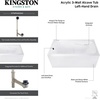 image:imageAqua Eden CVTAP543023L0 54 Acrylic Rectangular 3Wall Alcove Tub with Armrests Left Hand Drain Glossy WhiteMatte BlackGlossy WhiteOil Rubbed Bronze