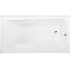 image:imageAqua Eden CVTAP543023R6 54 Acrylic Rectangular 3Wall Alcove Tub with Armrests Right Hand Drain Glossy WhitePolished NickelGlossy WhiteBrushed Nickel