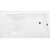 image:imageAqua Eden CVTAP543023R6 54 Acrylic Rectangular 3Wall Alcove Tub with Armrests Right Hand Drain Glossy WhitePolished NickelGlossy WhiteMatte Black