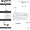 image:imageAqua Eden CVTAP543023R6 54 Acrylic Rectangular 3Wall Alcove Tub with Armrests Right Hand Drain Glossy WhitePolished NickelGlossy WhitePolished Chrome