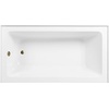 image:imageAqua Eden CVTAP603222L7 60 Acrylic Rectangular 3Wall Alcove Tub Left Hand Drain Glossy WhiteBrushed BrassGlossy WhiteBrushed Brass
