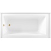 image:imageAqua Eden CVTAP603222L7 60 Acrylic Rectangular 3Wall Alcove Tub Left Hand Drain Glossy WhiteBrushed BrassGlossy WhiteBrushed Brass