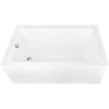 image:imageAqua Eden CVTAP603222L7 60 Acrylic Rectangular 3Wall Alcove Tub Left Hand Drain Glossy WhiteBrushed BrassGlossy WhiteBrushed Nickel