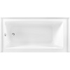 image:imageAqua Eden CVTAP603222L7 60 Acrylic Rectangular 3Wall Alcove Tub Left Hand Drain Glossy WhiteBrushed BrassGlossy WhiteBrushed Nickel