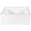 image:imageAqua Eden CVTAP603222L7 60 Acrylic Rectangular 3Wall Alcove Tub Left Hand Drain Glossy WhiteBrushed BrassGlossy WhiteBrushed Nickel