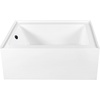 image:imageAqua Eden CVTAP603222L7 60 Acrylic Rectangular 3Wall Alcove Tub Left Hand Drain Glossy WhiteBrushed BrassGlossy WhiteMatte Black