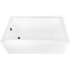 image:imageAqua Eden CVTAP603222L7 60 Acrylic Rectangular 3Wall Alcove Tub Left Hand Drain Glossy WhiteBrushed BrassGlossy WhiteMatte Black