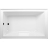 image:imageAqua Eden CVTAP603222L7 60 Acrylic Rectangular 3Wall Alcove Tub Left Hand Drain Glossy WhiteBrushed BrassGlossy WhiteMatte Black