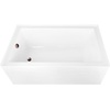image:imageAqua Eden CVTAP603222L7 60 Acrylic Rectangular 3Wall Alcove Tub Left Hand Drain Glossy WhiteBrushed BrassGlossy WhiteOil Rubbed Bronze
