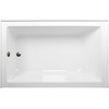image:imageAqua Eden CVTAP603222L7 60 Acrylic Rectangular 3Wall Alcove Tub Left Hand Drain Glossy WhiteBrushed BrassGlossy WhiteOil Rubbed Bronze