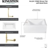 image:imageAqua Eden CVTAP603222L7 60 Acrylic Rectangular 3Wall Alcove Tub Left Hand Drain Glossy WhiteBrushed BrassGlossy WhitePolished Chrome