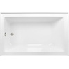 image:imageAqua Eden CVTAP603222L7 60 Acrylic Rectangular 3Wall Alcove Tub Left Hand Drain Glossy WhiteBrushed BrassGlossy WhitePolished Nickel