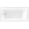 image:imageAqua Eden CVTAP603222L7 60 Acrylic Rectangular 3Wall Alcove Tub Left Hand Drain Glossy WhiteBrushed BrassGlossy WhitePolished Nickel