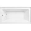 image:imageAqua Eden CVTAP603222L7 60 Acrylic Rectangular 3Wall Alcove Tub Left Hand Drain Glossy WhiteBrushed BrassGlossy WhitePolished Nickel