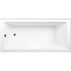 image:imageAqua Eden CVTAP663222L6 66 Acrylic Rectangular 3Wall Alcove Tub Left Hand Drain Glossy WhitePolished NickelGlossy WhiteAntique Brass