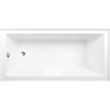 image:imageAqua Eden CVTAP663222L6 66 Acrylic Rectangular 3Wall Alcove Tub Left Hand Drain Glossy WhitePolished NickelGlossy WhiteBrushed Nickel