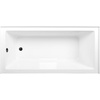 image:imageAqua Eden CVTAP663222L6 66 Acrylic Rectangular 3Wall Alcove Tub Left Hand Drain Glossy WhitePolished NickelGlossy WhiteMatte Black