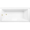 image:imageAqua Eden CVTAP663222L6 66 Acrylic Rectangular 3Wall Alcove Tub Left Hand Drain Glossy WhitePolished NickelGlossy WhitePolished Brass
