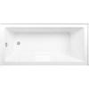 image:imageAqua Eden CVTAP663222L6 66 Acrylic Rectangular 3Wall Alcove Tub Left Hand Drain Glossy WhitePolished NickelGlossy WhitePolished Nickel
