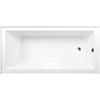image:imageAqua Eden CVTAP663222R0 66 Acrylic Rectangular 3Wall Alcove Tub Right Hand Drain Glossy WhiteMatte BlackGlossy WhiteAntique Brass