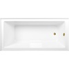 image:imageAqua Eden CVTAP663222R0 66 Acrylic Rectangular 3Wall Alcove Tub Right Hand Drain Glossy WhiteMatte BlackGlossy WhiteBrushed Brass