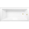 image:imageAqua Eden CVTAP663222R0 66 Acrylic Rectangular 3Wall Alcove Tub Right Hand Drain Glossy WhiteMatte BlackGlossy WhitePolished Brass