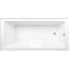 image:imageAqua Eden CVTAP663222R0 66 Acrylic Rectangular 3Wall Alcove Tub Right Hand Drain Glossy WhiteMatte BlackGlossy WhitePolished Chrome