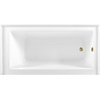 image:imageAqua Eden CVTDE603122R2 60 Acrylic Rectangular 3Wall Alcove Tub Right Hand Drain Glossy WhitePolished BrassGlossy WhiteAntique Brass