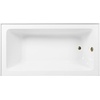 image:imageAqua Eden CVTDE603122R2 60 Acrylic Rectangular 3Wall Alcove Tub Right Hand Drain Glossy WhitePolished BrassGlossy WhiteBrushed Brass