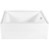 image:imageAqua Eden CVTDE603122R2 60 Acrylic Rectangular 3Wall Alcove Tub Right Hand Drain Glossy WhitePolished BrassGlossy WhiteBrushed Nickel