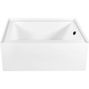 image:imageAqua Eden CVTDE603122R2 60 Acrylic Rectangular 3Wall Alcove Tub Right Hand Drain Glossy WhitePolished BrassGlossy WhiteMatte Black