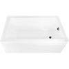 image:imageAqua Eden CVTDE603122R2 60 Acrylic Rectangular 3Wall Alcove Tub Right Hand Drain Glossy WhitePolished BrassGlossy WhiteMatte Black