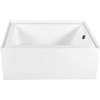 image:imageAqua Eden CVTDE603122R2 60 Acrylic Rectangular 3Wall Alcove Tub Right Hand Drain Glossy WhitePolished BrassGlossy WhiteOil Rubbed Bronze
