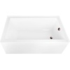image:imageAqua Eden CVTDE603122R2 60 Acrylic Rectangular 3Wall Alcove Tub Right Hand Drain Glossy WhitePolished BrassGlossy WhiteOil Rubbed Bronze