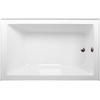 image:imageAqua Eden CVTDE603122R2 60 Acrylic Rectangular 3Wall Alcove Tub Right Hand Drain Glossy WhitePolished BrassGlossy WhiteOil Rubbed Bronze
