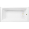 image:imageAqua Eden CVTDE603122R2 60 Acrylic Rectangular 3Wall Alcove Tub Right Hand Drain Glossy WhitePolished BrassGlossy WhitePolished Brass
