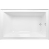 image:imageAqua Eden CVTDE603122R2 60 Acrylic Rectangular 3Wall Alcove Tub Right Hand Drain Glossy WhitePolished BrassGlossy WhitePolished Chrome