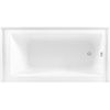 image:imageAqua Eden CVTDE603122R2 60 Acrylic Rectangular 3Wall Alcove Tub Right Hand Drain Glossy WhitePolished BrassGlossy WhitePolished Chrome