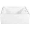 image:imageAqua Eden CVTDE603122R2 60 Acrylic Rectangular 3Wall Alcove Tub Right Hand Drain Glossy WhitePolished BrassGlossy WhitePolished Chrome