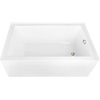 image:imageAqua Eden CVTDE603122R2 60 Acrylic Rectangular 3Wall Alcove Tub Right Hand Drain Glossy WhitePolished BrassGlossy WhitePolished Nickel