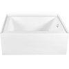 image:imageAqua Eden CVTDE603122R2 60 Acrylic Rectangular 3Wall Alcove Tub Right Hand Drain Glossy WhitePolished BrassGlossy WhitePolished Nickel
