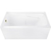 Glossy White/Antique Brass