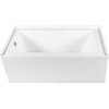 Glossy White/Polished Brass