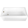 image:imageAqua Eden CVTAP663222L6 66 Acrylic Rectangular 3Wall Alcove Tub Left Hand Drain Glossy WhitePolished NickelGlossy WhiteAntique Brass